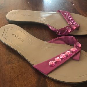 Nine West Pink thong Sandle